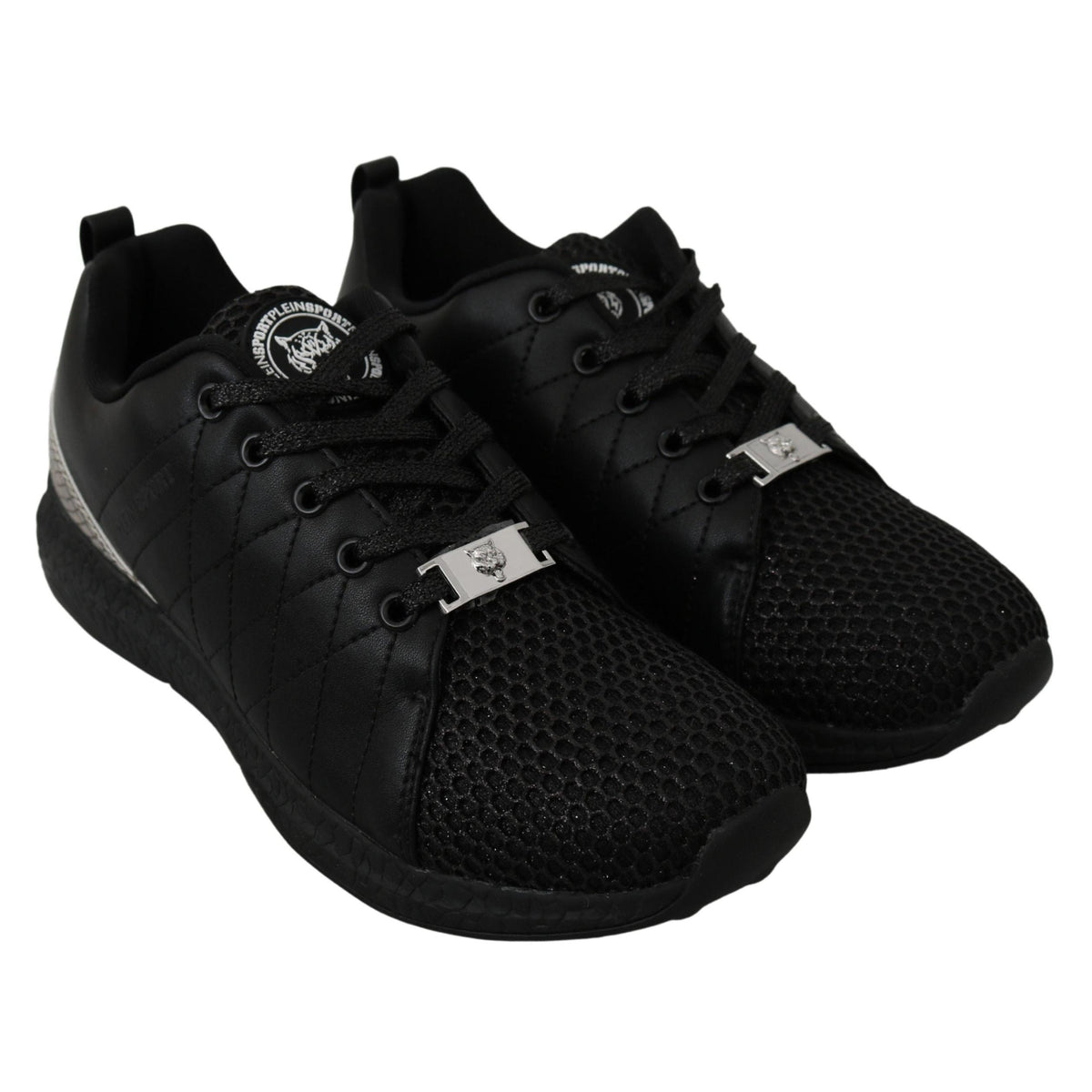 Philipp Plein Black Casual Running Sneakers Shoes