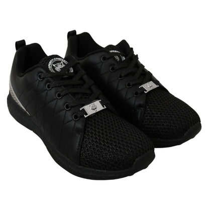 Philipp Plein Black Casual Running Sneakers Shoes