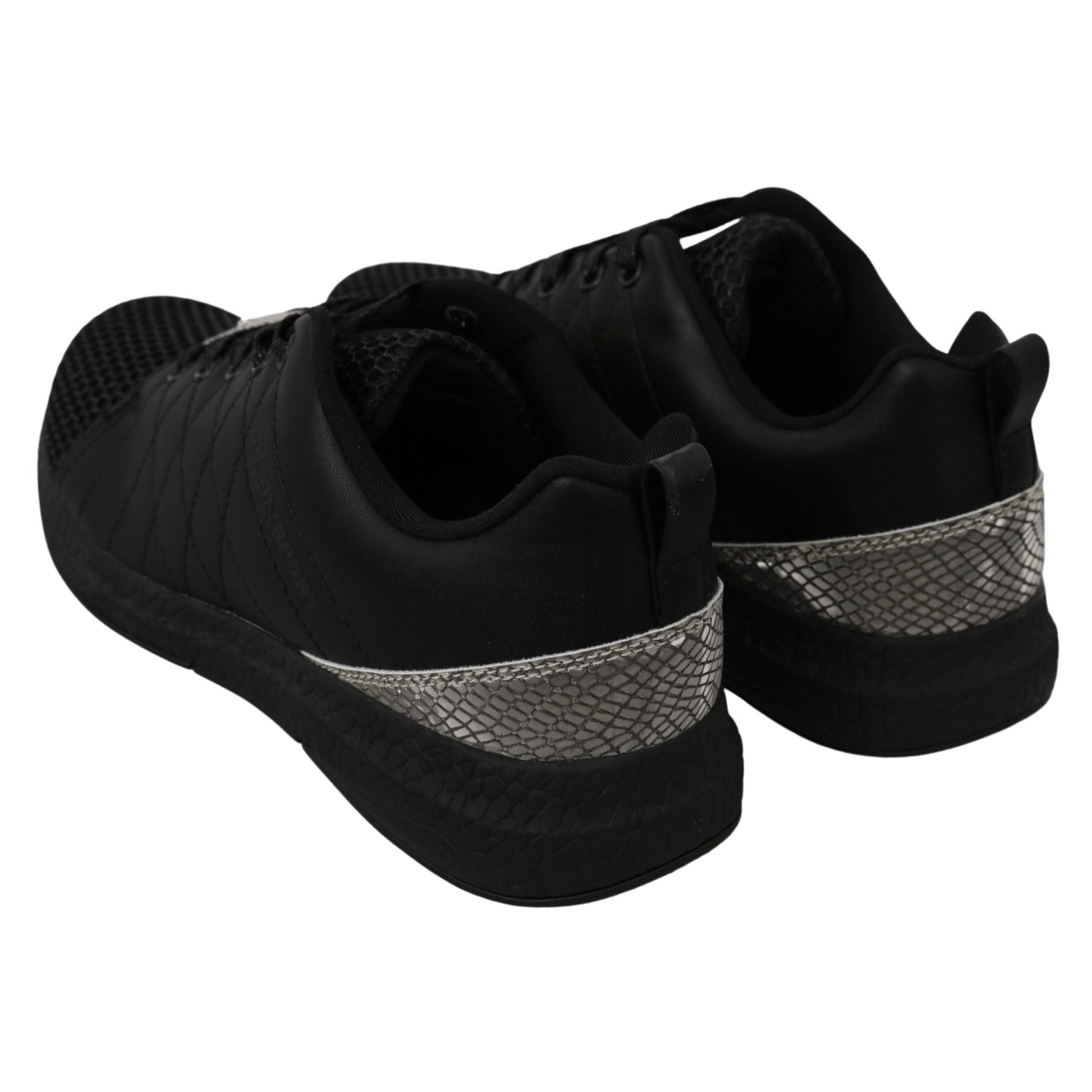Philipp Plein Black Casual Running Sneakers Shoes