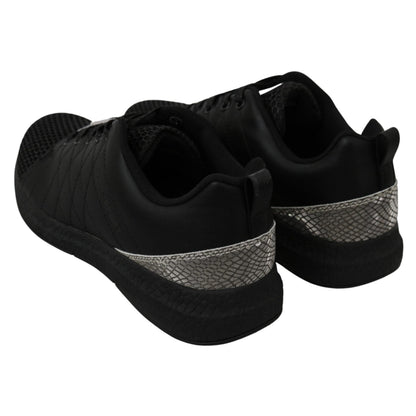 Philipp Plein Black Casual Running Sneakers Shoes