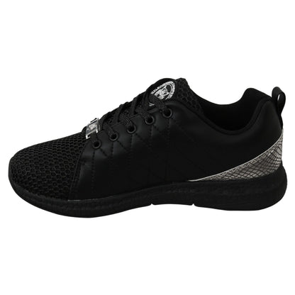 Philipp Plein Black Casual Running Sneakers Shoes