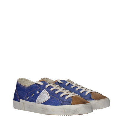 Philippe Model Blue Leather Low Tops