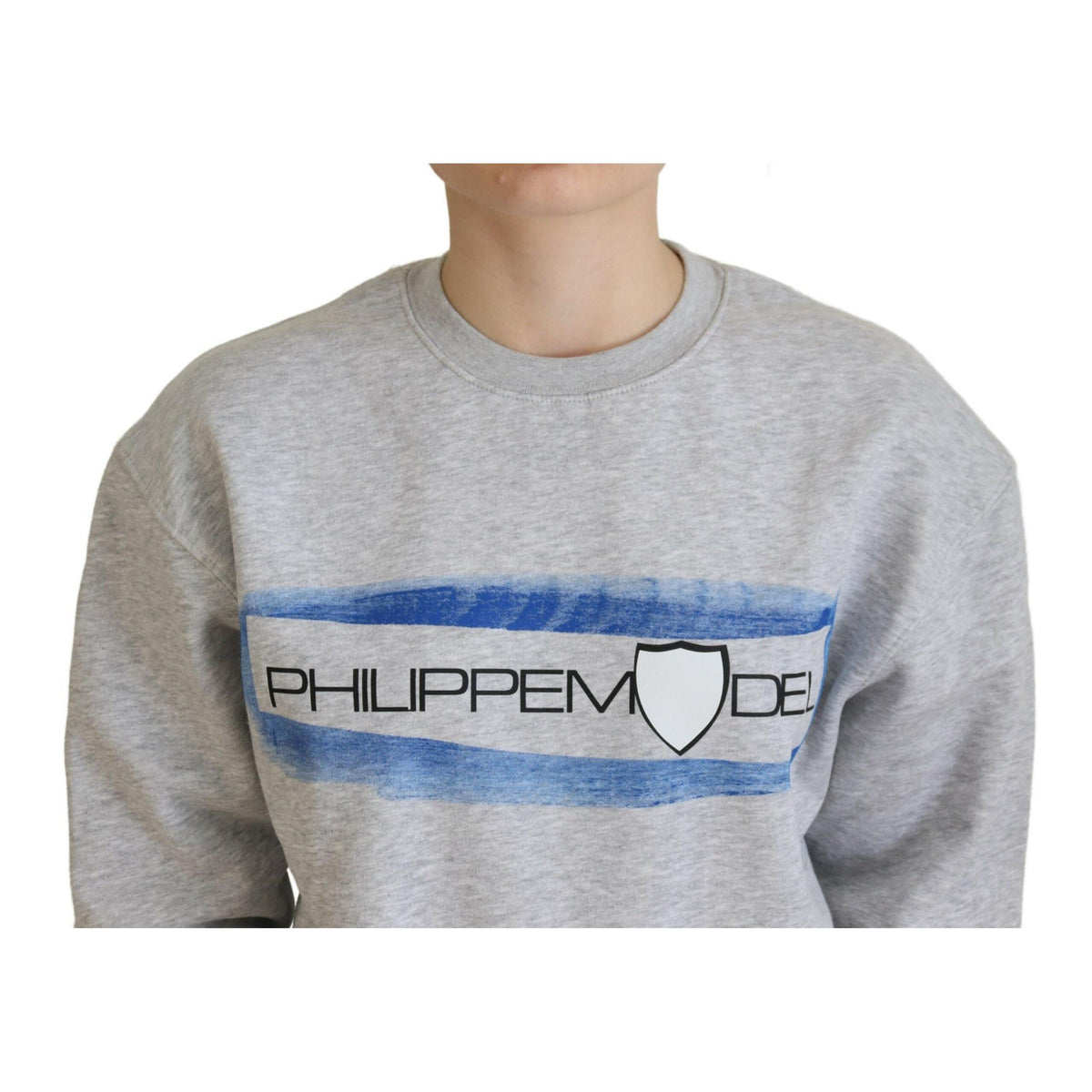 Philippe Model Gray Printed Long Sleeves Pullover Sweater