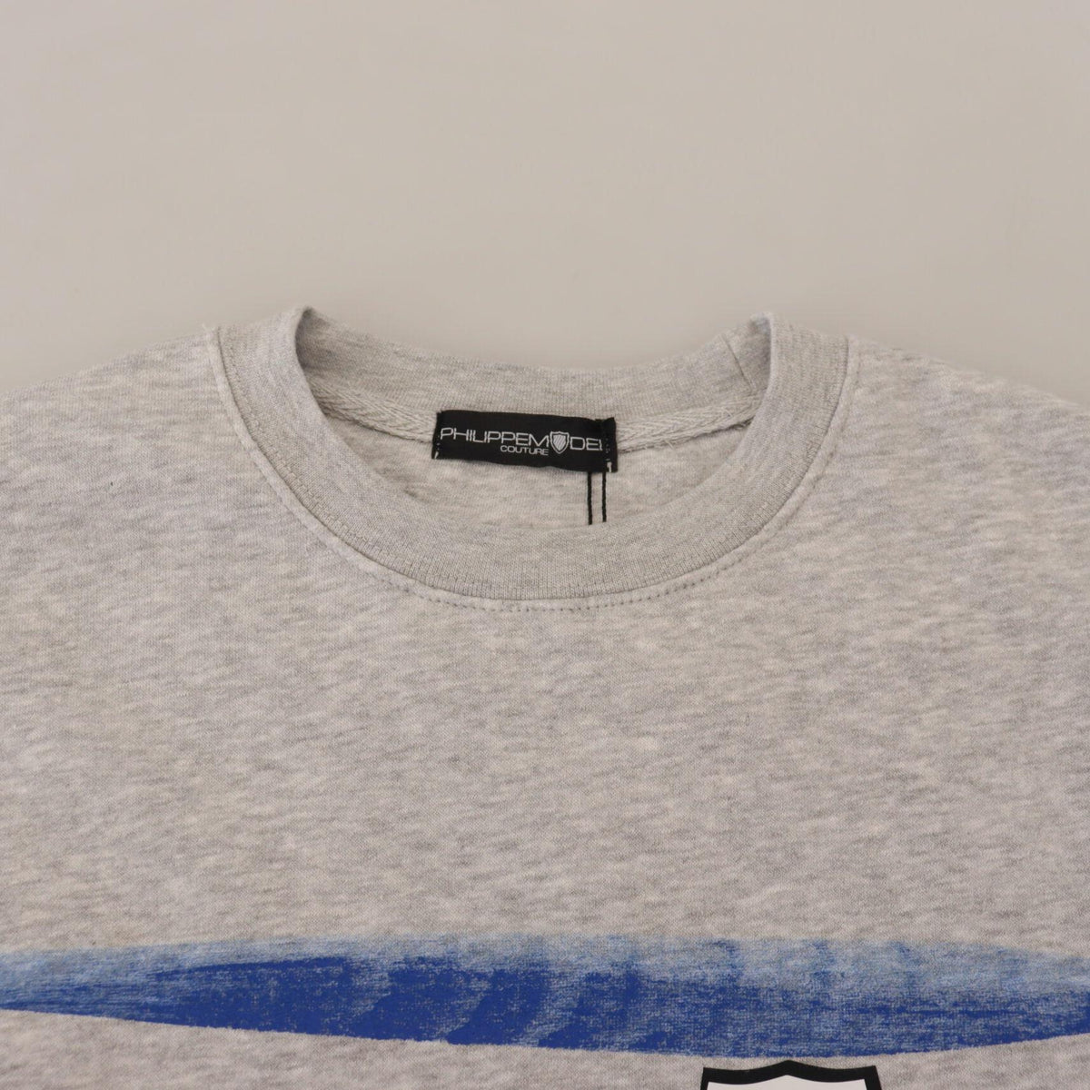 Philippe Model Gray Printed Long Sleeves Pullover Sweater