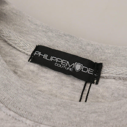 Philippe Model Gray Printed Long Sleeves Pullover Sweater