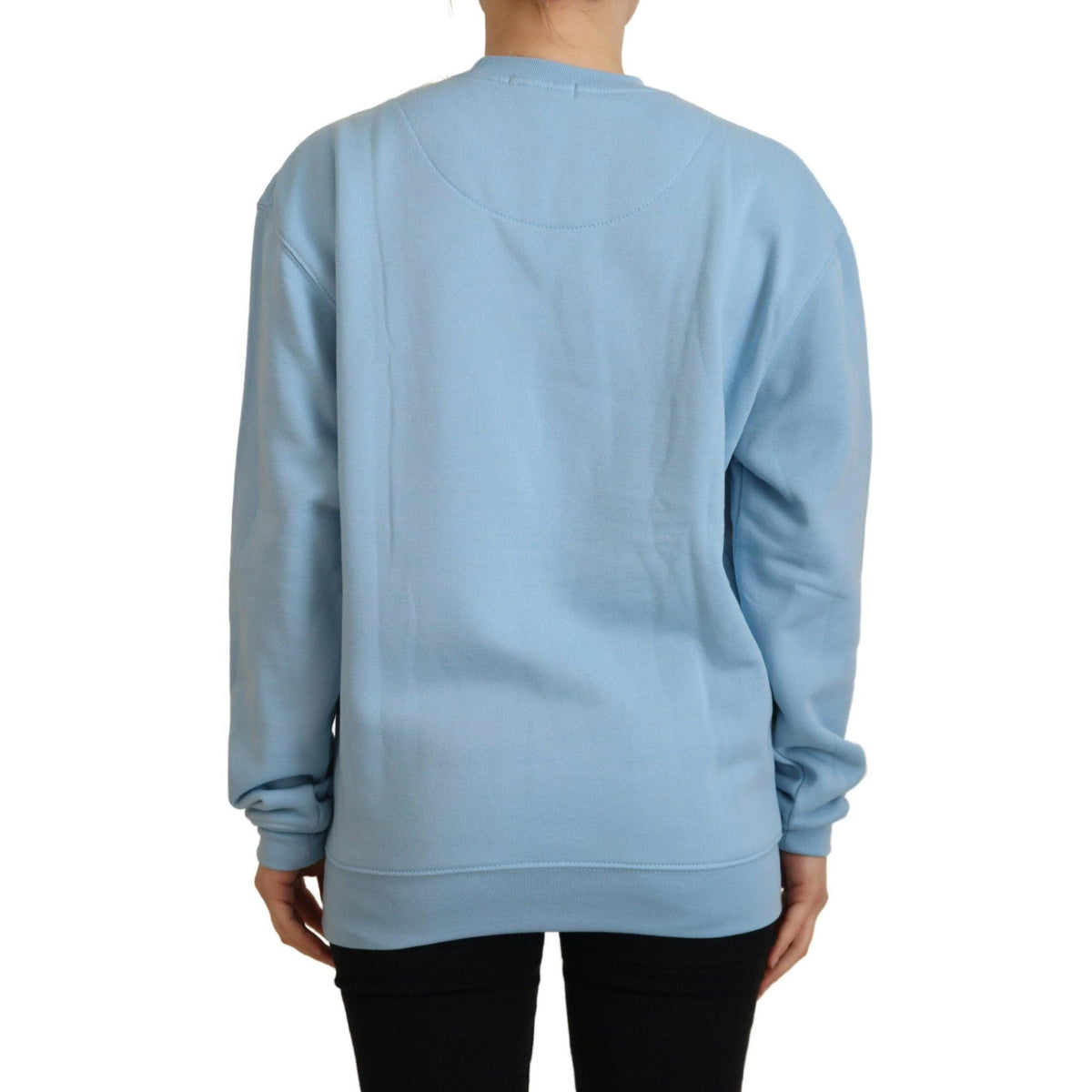 Philippe Model Light Blue Logo Printed Long Sleeves Sweater