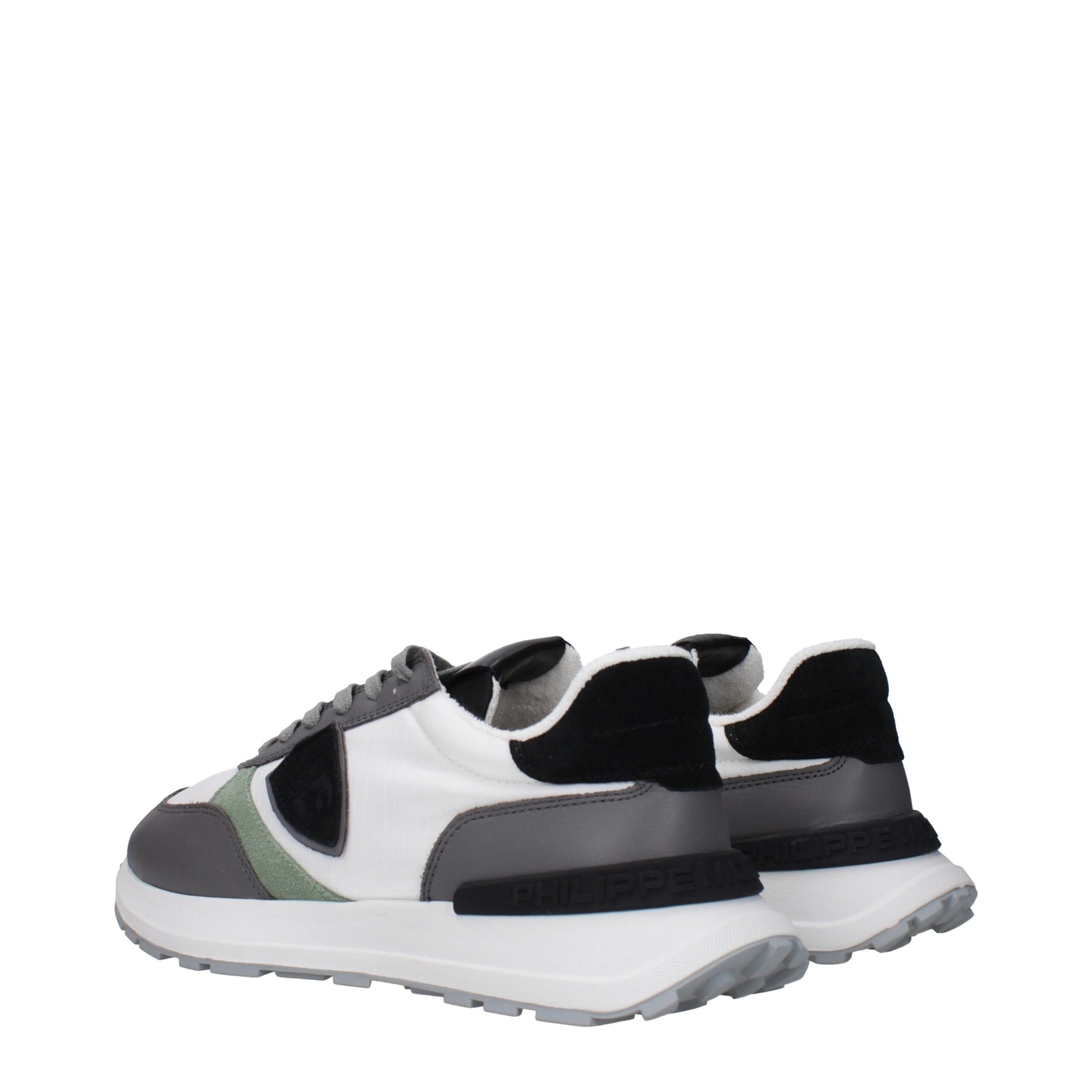 Philippe Model White Fabric Low Tops