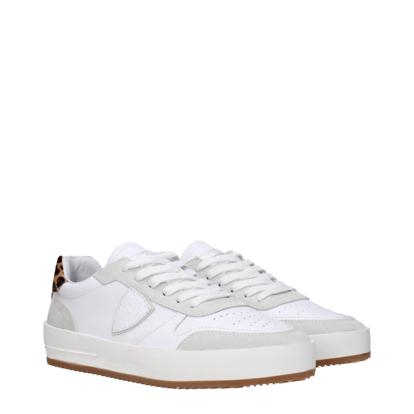 Philippe Model White Leather Low Tops