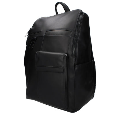 Piquadro Black Leather Backpack