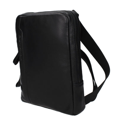 Piquadro Black Leather Crossbody Bag