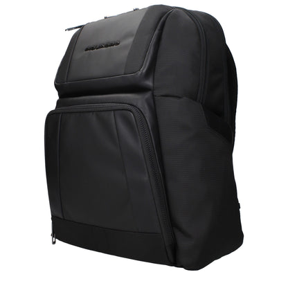 Piquadro Black Nylon Backpacks