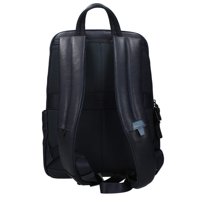 Piquadro Blue Leather Backpack