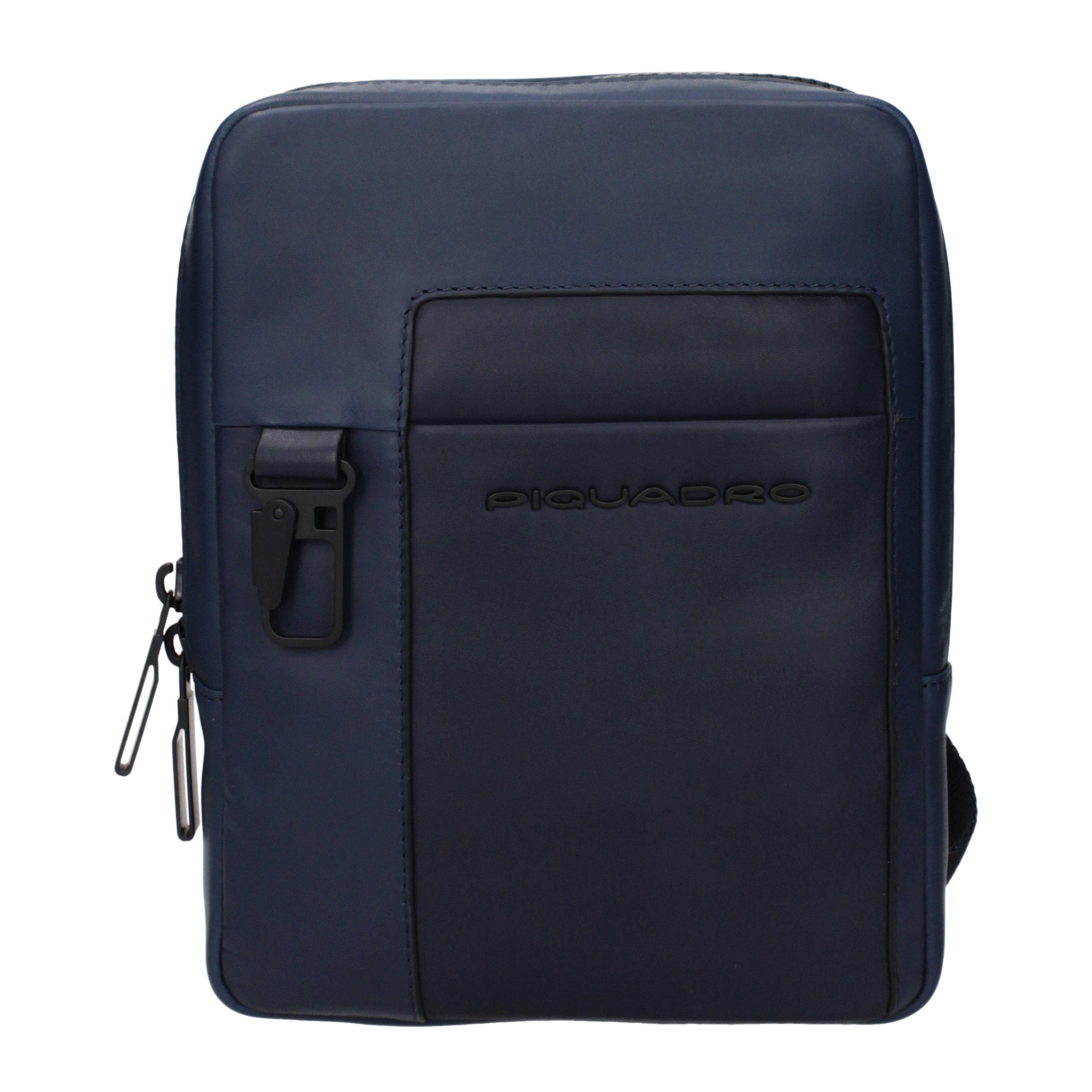 Piquadro Blue Leather Crossbody Bag