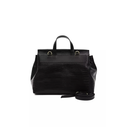 Pompei Donatella Black Leather Women Shoulder Bag