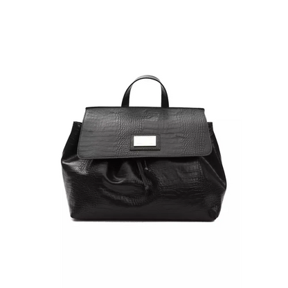 Pompei Donatella Black Leather Women Shoulder Bag