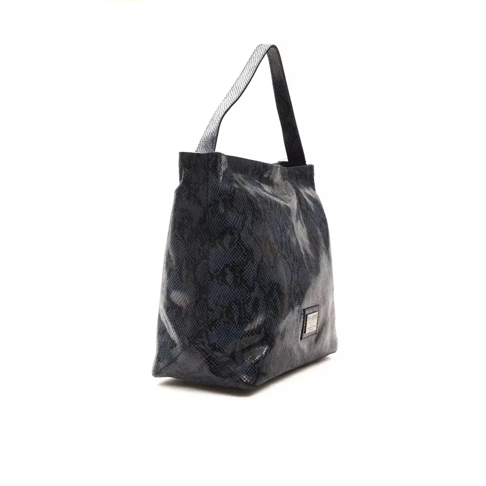 Pompei Donatella Blue Leather Women Shoulder Bag