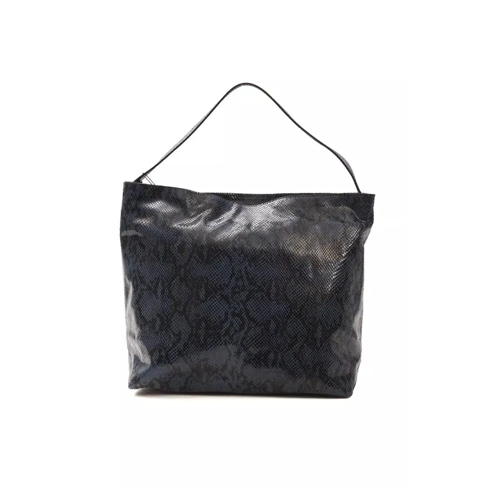 Pompei Donatella Blue Leather Women Shoulder Bag