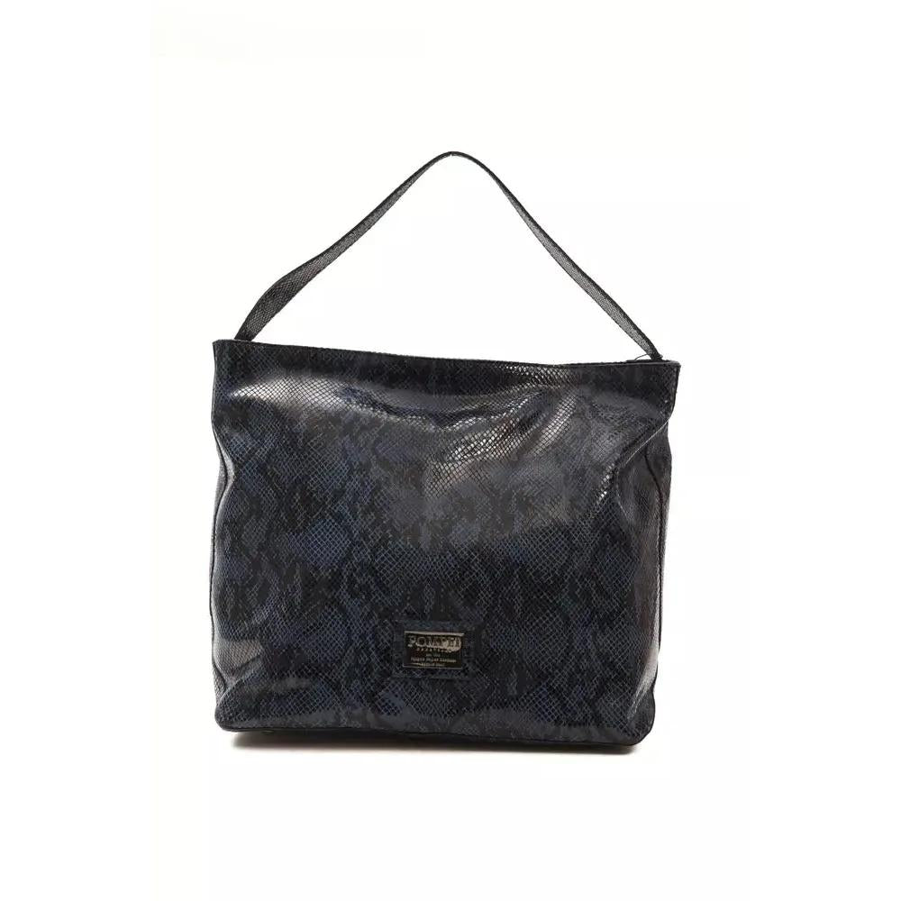Pompei Donatella Blue Leather Women Shoulder Bag