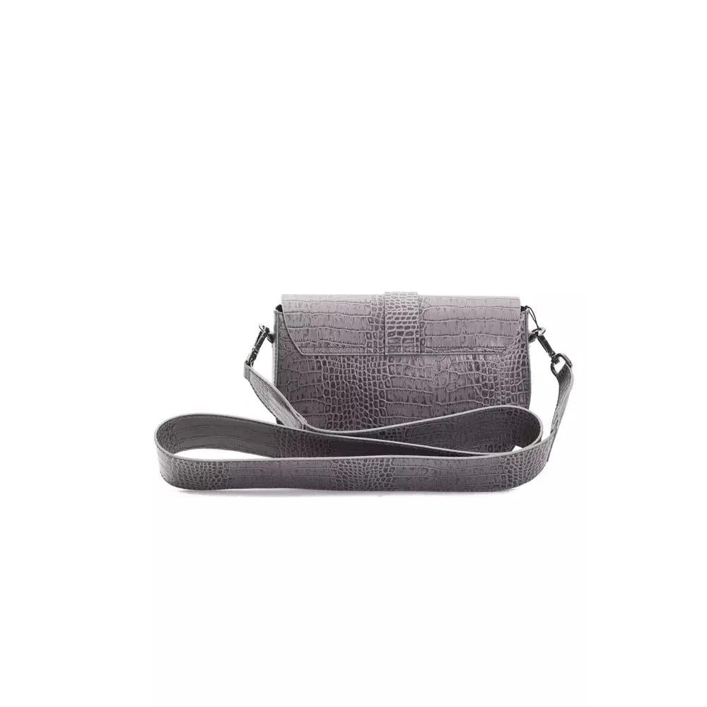 Pompei Donatella Gray Leather Women Crossbody Bag