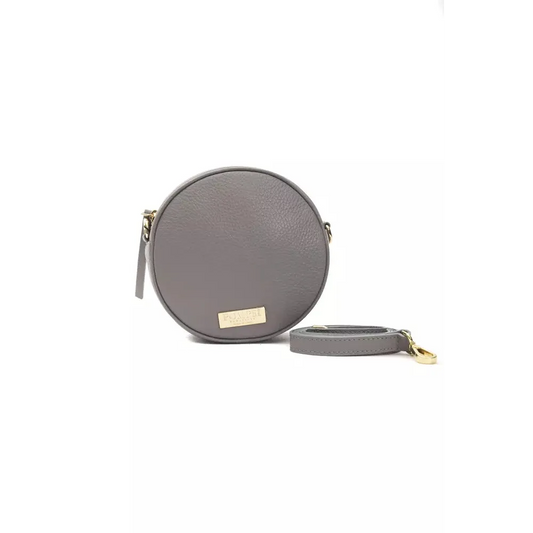 Pompei Donatella Gray Leather Women Crossbody Bag