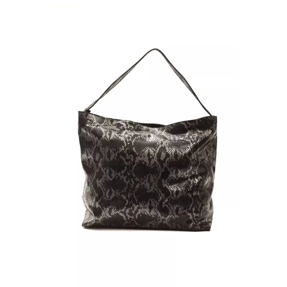 Pompei Donatella Gray Leather Women Shoulder Bag