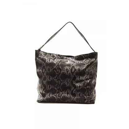 Pompei Donatella Gray Leather Women Shoulder Bag