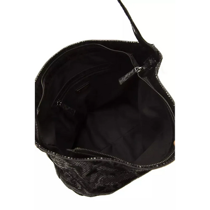 Pompei Donatella Gray Leather Women Shoulder Bag