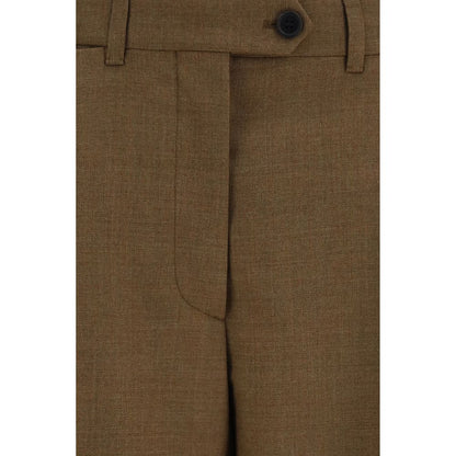 Prada Brown Wool Oves Aries Dress Pants