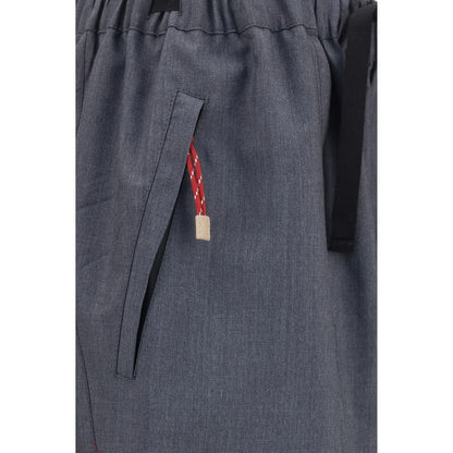 Prada Gray Wool Oves Aries Casual Pants