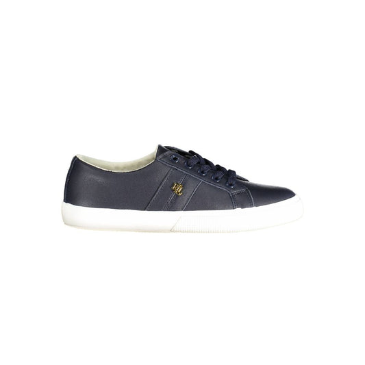 Ralph Lauren Blue Leather Women Sneakers