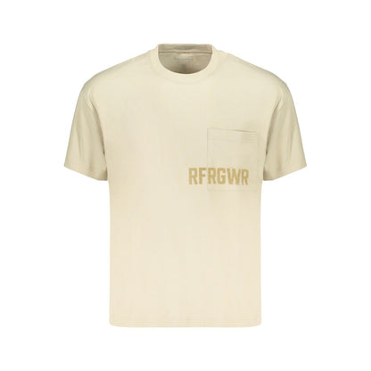 Refrigiwear Beige Cotton Mens T-Shirt