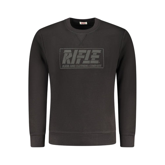 Rifle Black Cotton Men Sweater