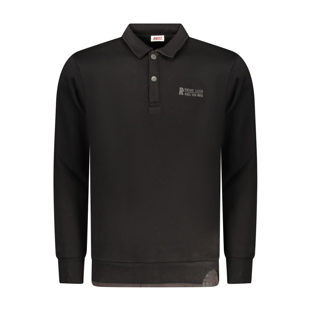 Rifle Black Cotton Polo Shirt