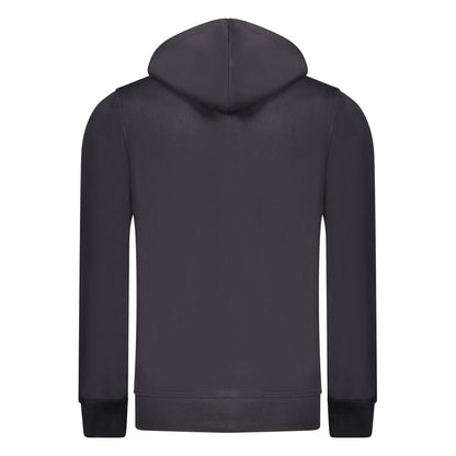 Rifle Blue Cotton Men's Hooded Sweatshirt