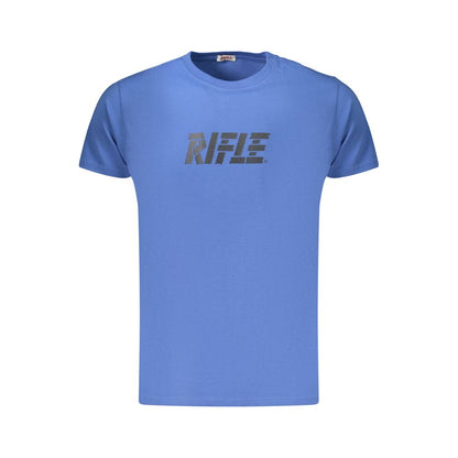 Rifle Blue Cotton Mens T-Shirt