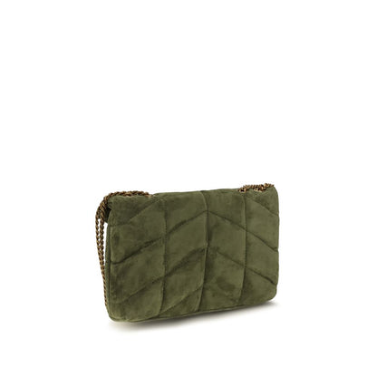 Saint Laurent Bicolor Calf Leather Bos Taurus Shoulder Bag