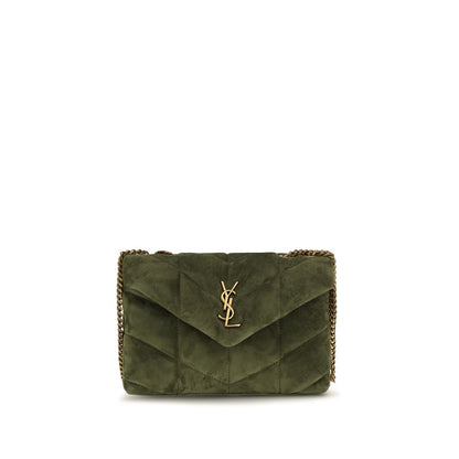 Saint Laurent Bicolor Calf Leather Bos Taurus Shoulder Bag