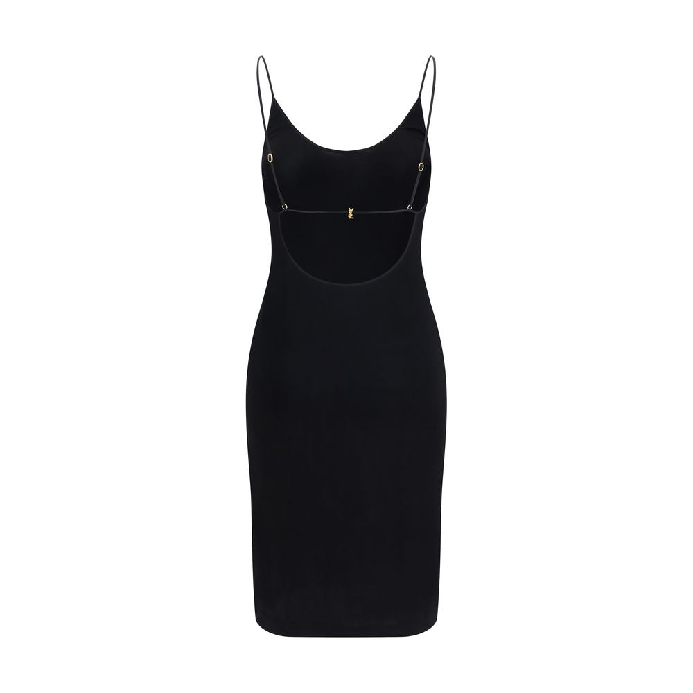 Saint Laurent Black Viscose Cocktail Dress