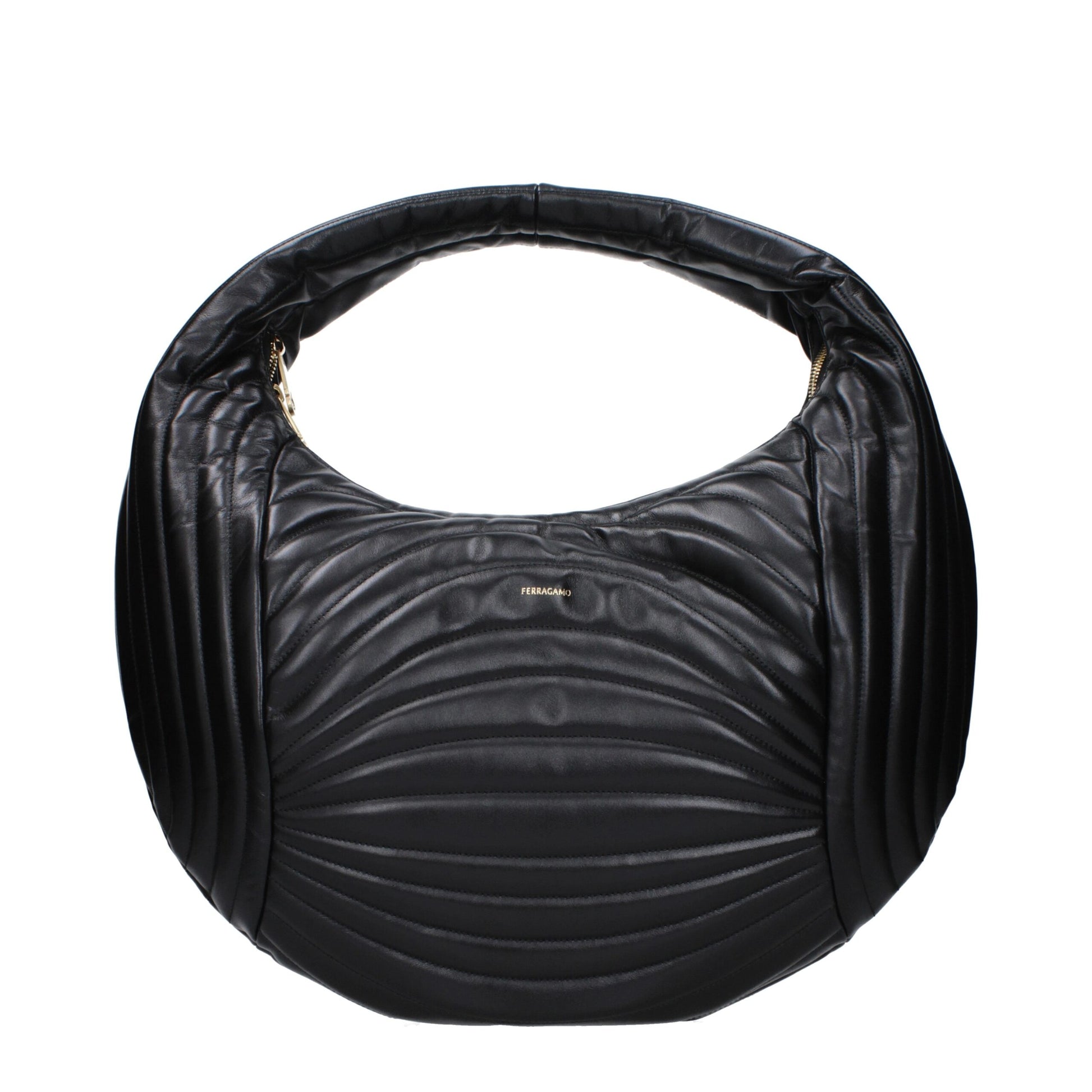 Salvatore Ferragamo Black Leather Handbags