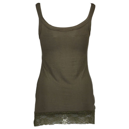 Silvian Heach Verde Cotton Women T-Shirt