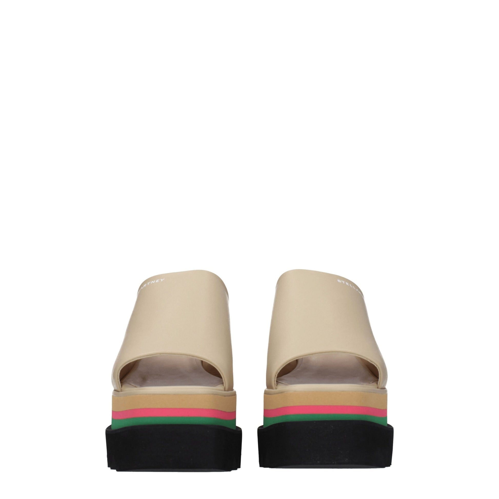 Stella McCartney Beige Leather Slippers Sandals