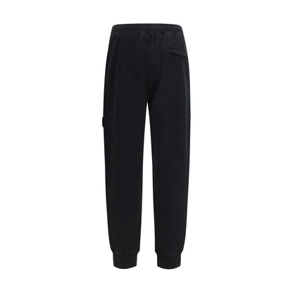 Stone Island Black Cotton Joggers (Workout Pants)
