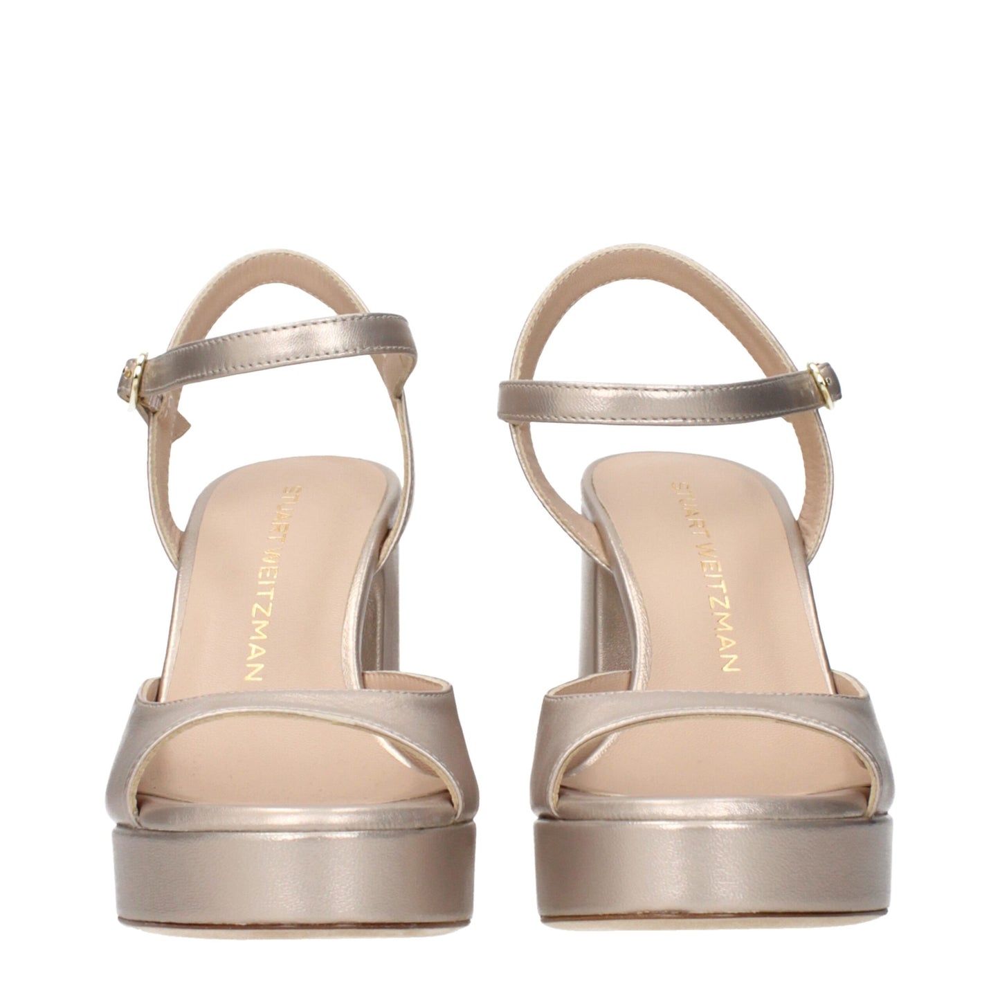 Stuart Weitzman Beige Leather Platforms