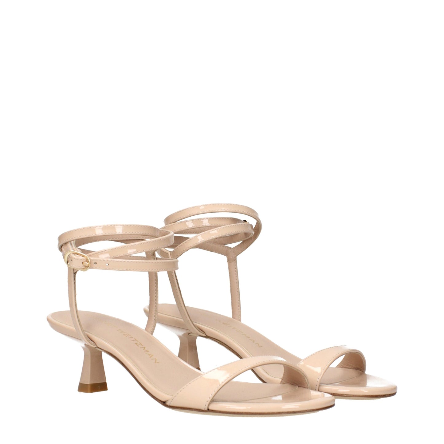Stuart Weitzman Beige Leather Stiletto Heels Sandals
