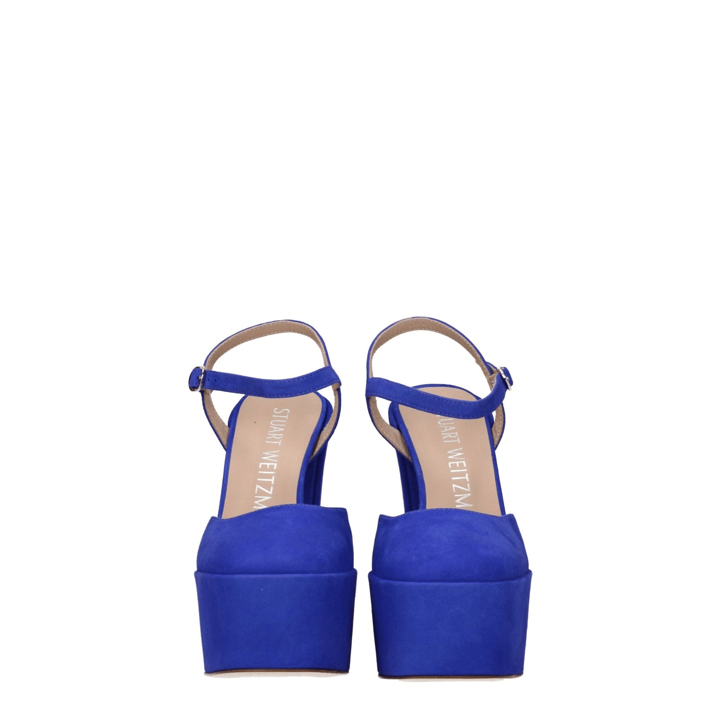 Stuart Weitzman Blue Leather Platforms