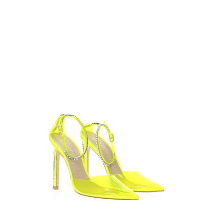 Stuart Weitzman Yellow Pvc Stiletto Heels Sandals