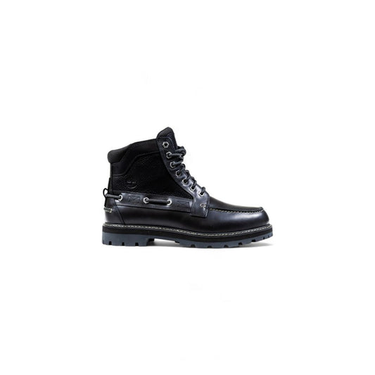 Timberland Black Leather Lace-Up Boots