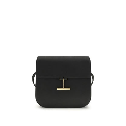 Tom Ford Black Calf Leather Bos Taurus Shoulder Bag