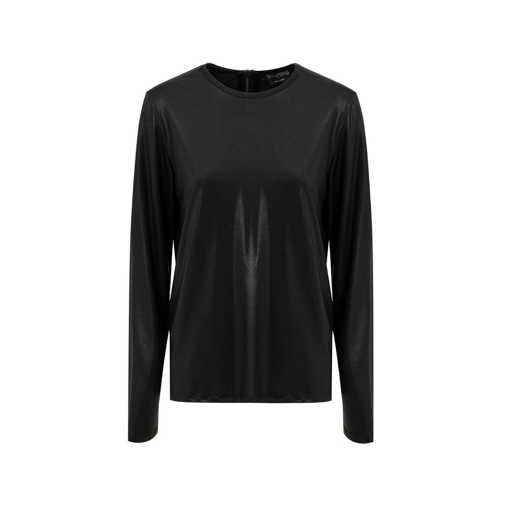 Tom Ford Black Viscose Long Sleeve T-Shirt