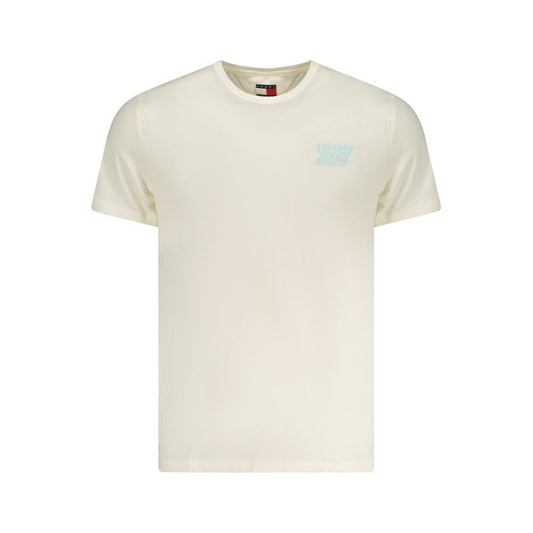 Tommy Hilfiger Beige Cotton Men T-Shirt